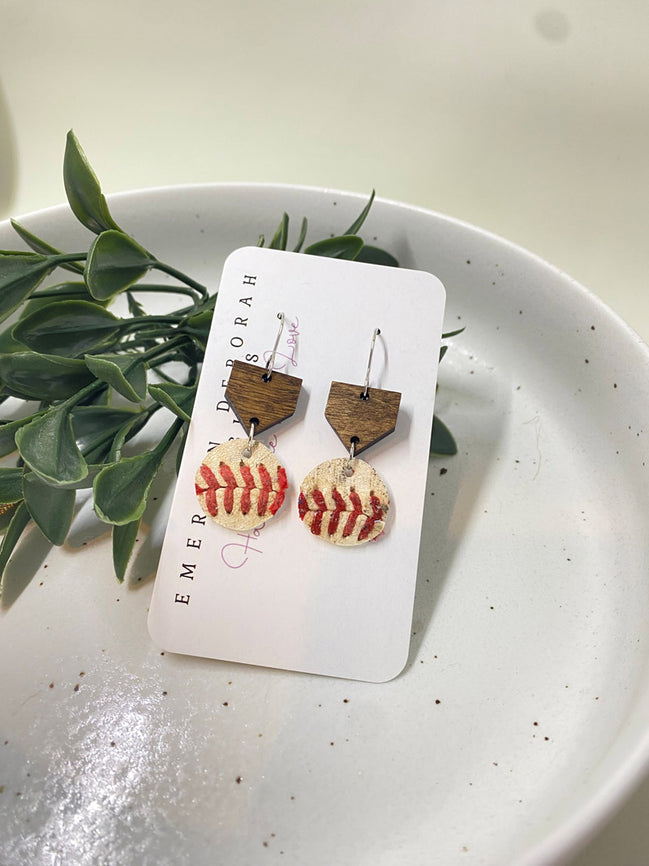 Baseball Homerun Earrings