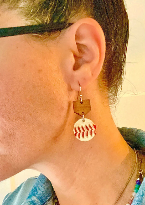 Baseball Homerun Earrings