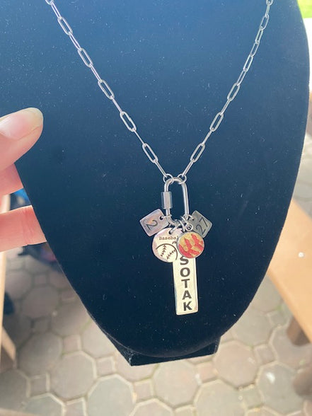 Carabiner Clip Charm Necklace