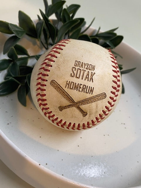 Engraved Baseball (Player Provided)