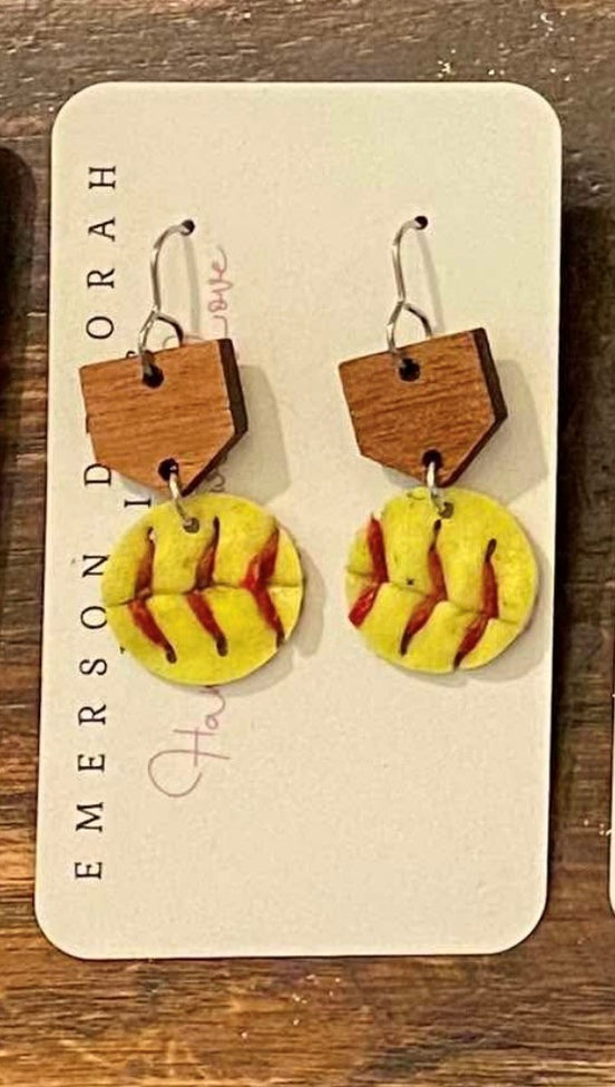 Softball Homerun Earrings