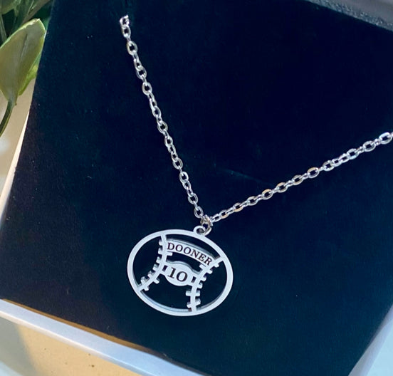 Baseball/Softball Pendant Necklace