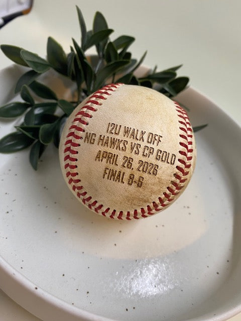 Engraved Baseball (Player Provided)