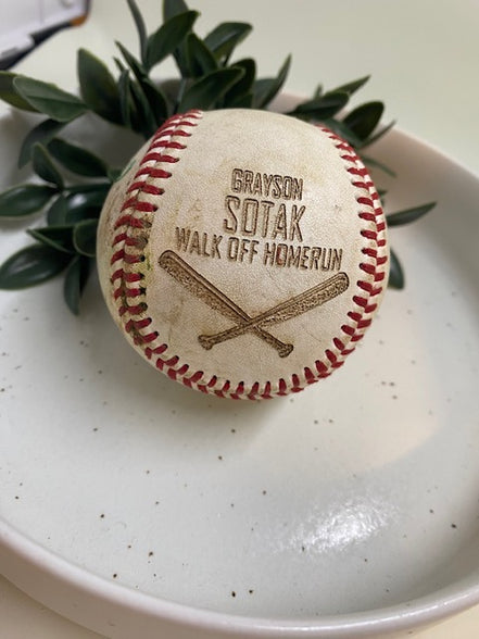 Engraved Baseball (Player Provided)