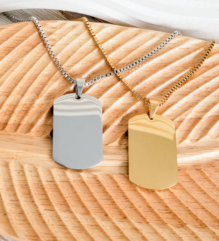 Men's Dog Tag Pendant Necklace